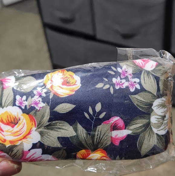 Navy Blue Floral Tie - Picture 2 of 2